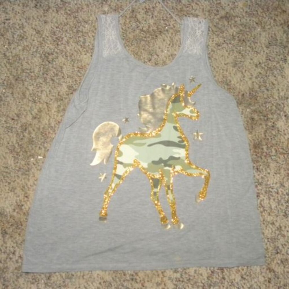 Girl Size 14-16 XL - Grey, Orange and Black Tank Tops - 3 to Choose from